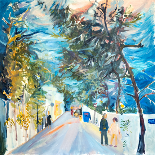 Anyway is a nice word, 100x100cm, oil on canvas, 2025
