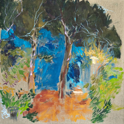 It's getting dark, 50x50cm, acrylics on canvas, 2026