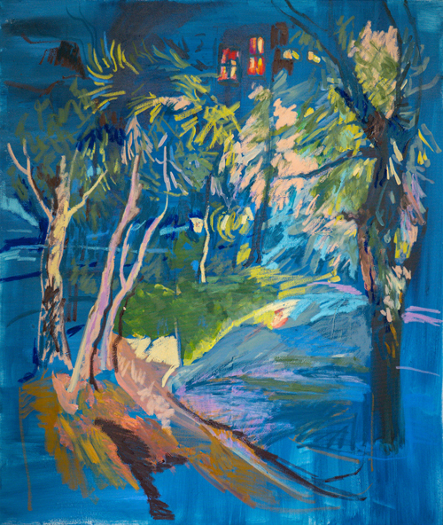 Night stroll, 100x120cm, mixed media on canvas, 2026